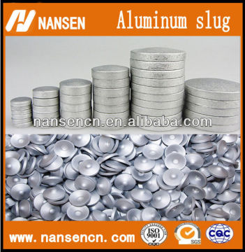 Blasted round aluminum slugs