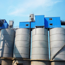 Spiral occlusal steel plate silo for cement storage