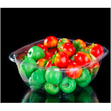 Secchio di frutta in plastica con pellicola di copertura
