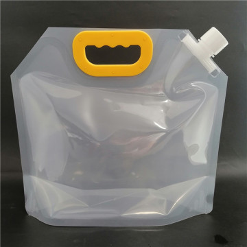 collapsible anti-caustic poly stand-up spout pouch