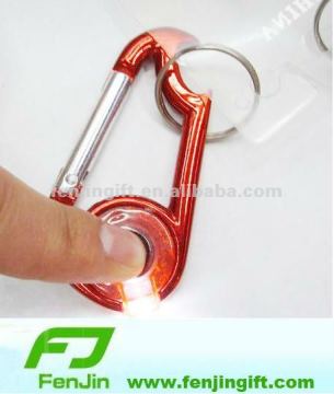 Carabiner lighter with bottle opener
