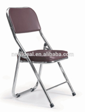 D25mm chromed steel tube upholstery folding student chair (NB3012)