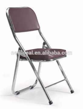 D25mm chromed steel tube upholstery folding student chair (NB3012)