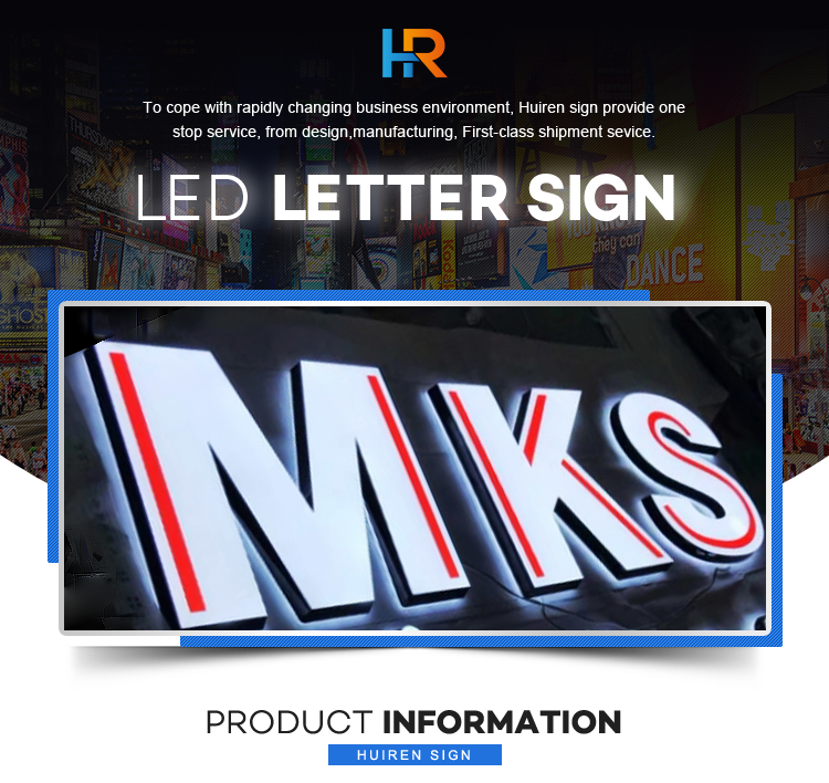 Acrylic 3D LED Light Signs Letter Frontlit Illuminate Sign Outdoor Signage Logo Fancy Store Shop