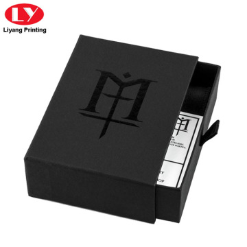 Luxury Drawer Matte Black Wallet Box Packaging