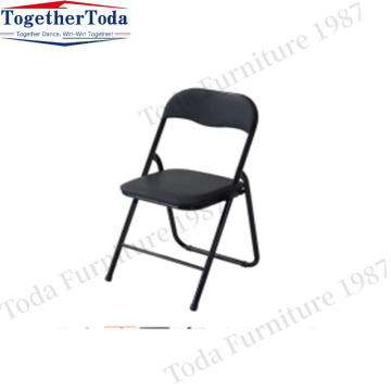 Modern Black Folding Steel Outdoor Chairs