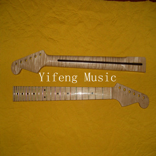 25.5" Flamed Maple Guitar Neck Clear Finished