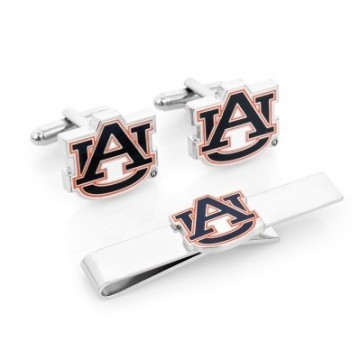 Auburn University Tigers Cufflinks and Tie Bar Gift Set[Cl-028]