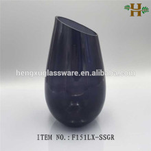 colored bevel opening glass vase cheap