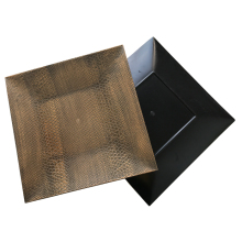 Square Lizard Pattern Plastic Charger Plate