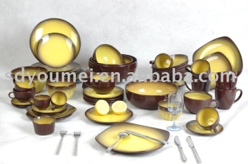 58pcs set reactive dinnerware set