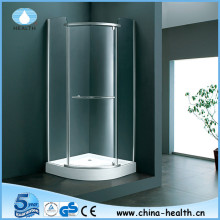 Fan shape pivot glass shower door JK101