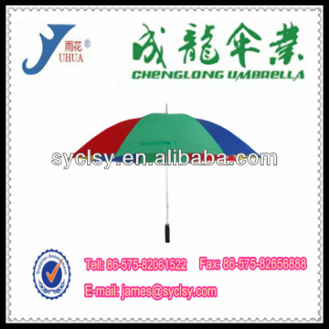 29"*8K Promotion Double Ribs Windproof Rainbow Golf Umbrella