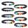 Gemstone 7 Chacra Healing Reiki Bracelet Bracelet Black Lava Stone с кристаллическим сердцем очаровывать упругие браслеты для мужчин женщин