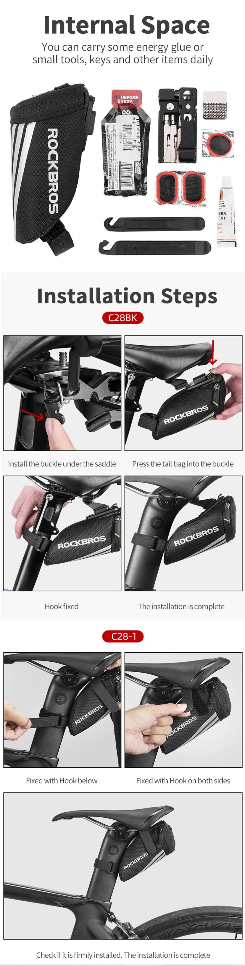 Best Bike Waterproof Rear Seat Saddle Bag Rainproof Bicycle Bag