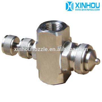 Atomization of viscous liquids nozzle