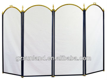 4 FOLD SOLID BRASS FIRESCREEN