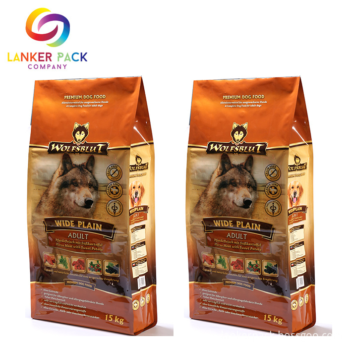 Brc Standard Custom Quad Seal Pet Food Packaging