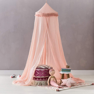 Elegant Orange Hanging Circular Bed Canopies For Girls