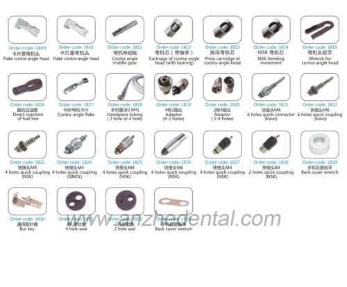 Dental handpiece quick connector handpiece parts