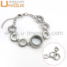 2014 the most popular fashion 316L stainless steelscrew floating locket bracelet (LB0012)