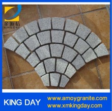 fanshaped road paving granite cube