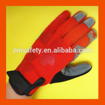 Cuir synthetique Rose imprime Lady gants de jardin