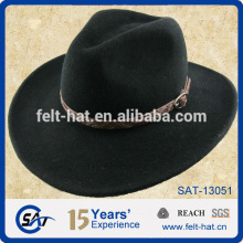 wool felt outdoor trilby hat with wide brim