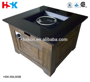 2016 Fashion LPG Fire Table, Outdoor Square Wood Fire Table, Marble Top Gas Fire Table