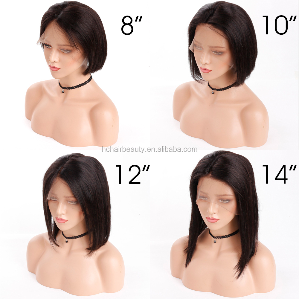 New Arrival Cheap Brazilian Human Hair 4*4 Lace Closure Wig  Free Shipping Short Bob Wigs