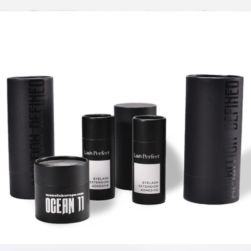 Oem Black Paper Round Tube สำหรับถ้วยชา