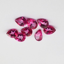 Natural Pink Topaz Faceted Pear For Jewelry Making