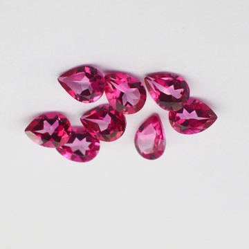 Natural Pink Topaz Faceted Pear For Jewelry Making