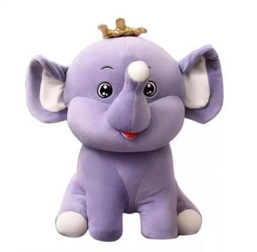 Purple elephant children's plush toy living room decoration