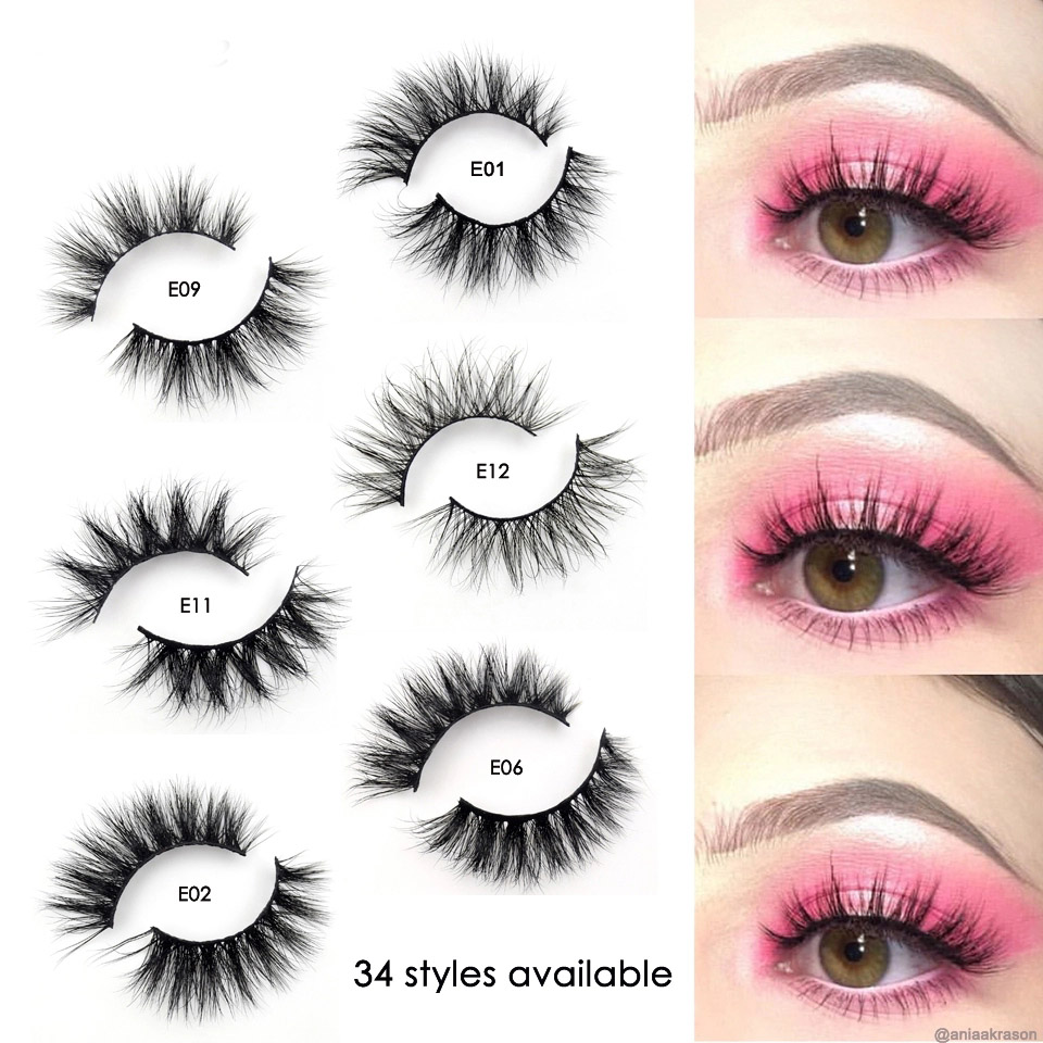 Free sample private label mink eyelash vendors,3D 5D mink fur false lashes,25mm 3D Mink Eyelashes with packing box