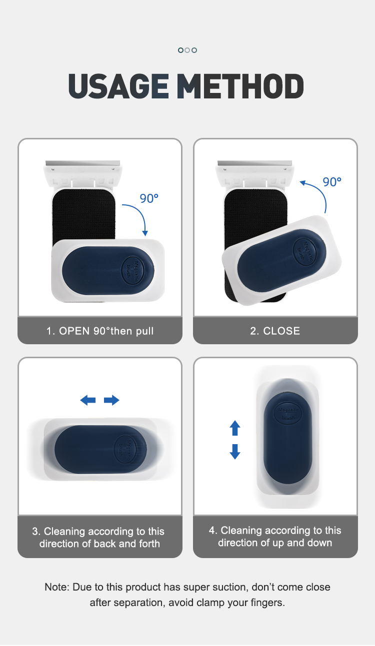 Aquarium Magnetic Brush Algae Magnet Cleaning Tool with Scraper Floating Brush for Fish Glass Tank