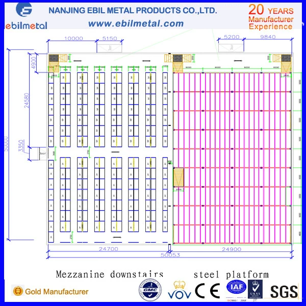 Mezzanine Rack for Worldwide Use (EBILMETAL-ST)