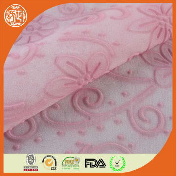 2014 fashion polyester colored 3D embossed chiffon fabric