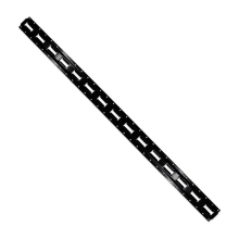 Black Powder Coated Vertical E-Track Tie Down Rail - Bolt-On Solution for Secure Cargo Management