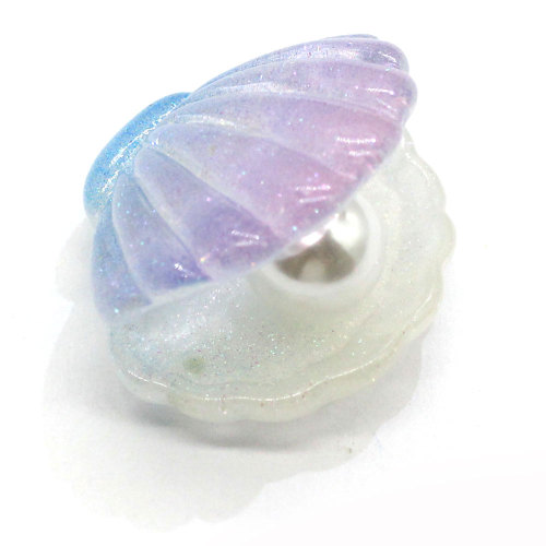 Colorful 3D Scallop Shell Resina Abbellimento Carino Clam Seashell Craft Charm Acquario Fai da te Decorazione Ragazza Pendente Gioielli Deco