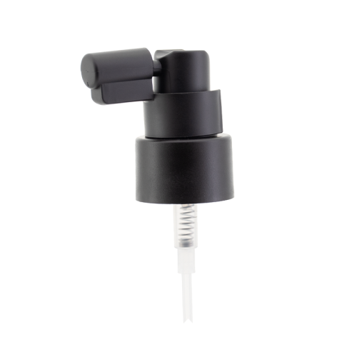 Pulverizator cu ceață fină neagră mat 24/410 cu duză extinsă pentru îngrijirea orală și a gâtului