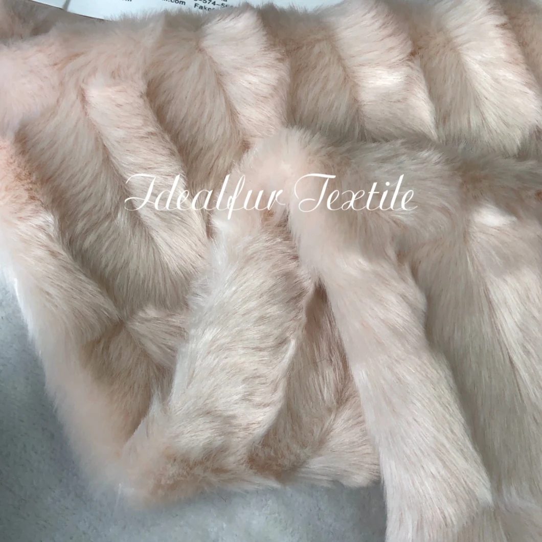 Embossed Solid Color Short Pile Synthetic Fur