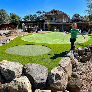 Golffeld künstliche Grasabenteuer