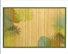 Printed Leaf  Bamboo Door  Mat /Bathmat