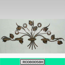 The Grass Modern Five Tall Antique Brown Wrought Iron Sconces