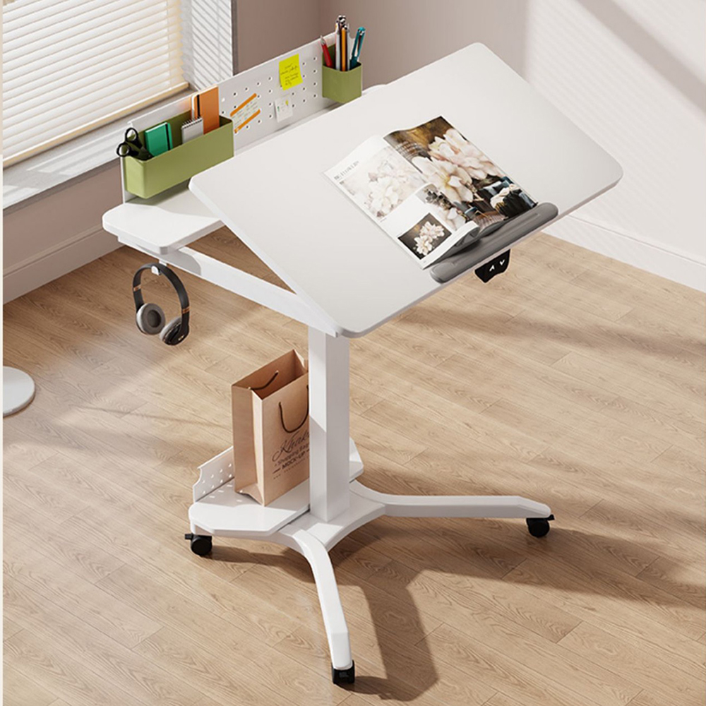 movable desk on wheels