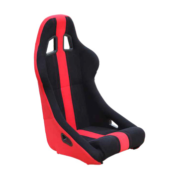 مقاعد سباق السيارات الرياضية ذات اللون الأحمر والأسود