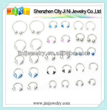 Horseshoe Rings Eyebrow Rings Lip Rings Body Piercing Jewelry 316L Stainless Steel