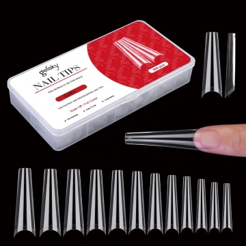 Gelsky Soft Gel Nail Extension Tips Cured Clear XXXL Nail Tips