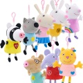 Jouets Broderie Cochon Party Friends Animaux en coton doux